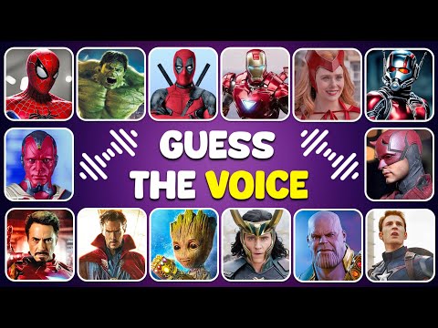 Guess The AVENGERS Character By Voice 🔊 Guess The Voice | Avengers Quiz | Spider-man, Deadpool, Thor