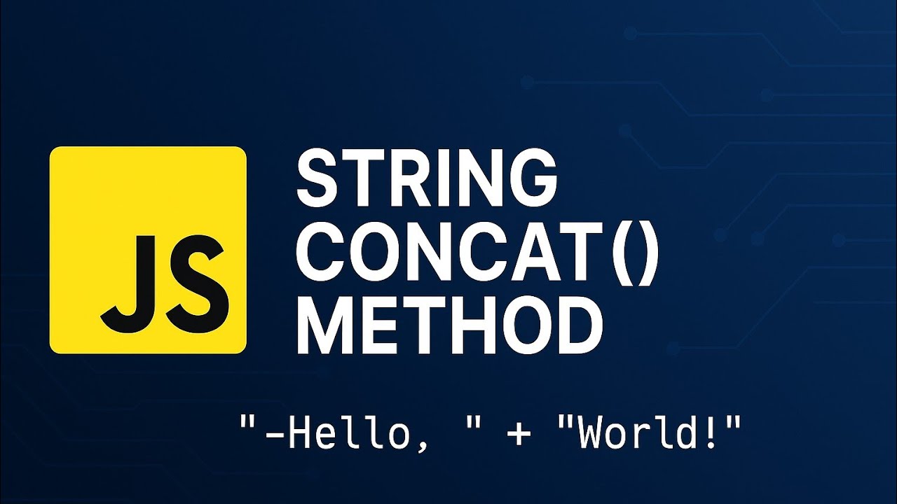 How to use the string Concat method in JavaScript