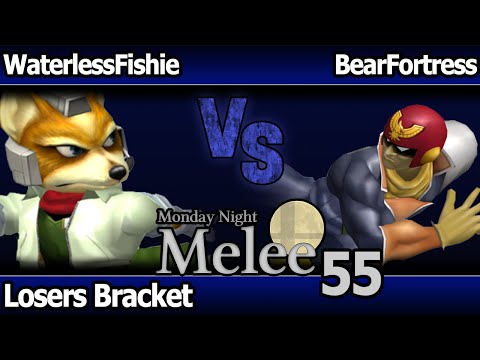 MNM 55 Melee - FX | WaterlessFishie (Fox) vs GLUE | BearFortress (C Falcon) - Losers Bracket