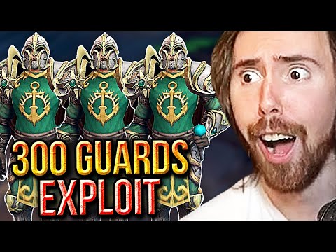 A͏s͏mongold Reacts To INSANE Exploit - 300 Guards VS Horde | By Rextroy