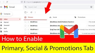 How to Enable Primary, Social & Promotions Tab in Gmail?