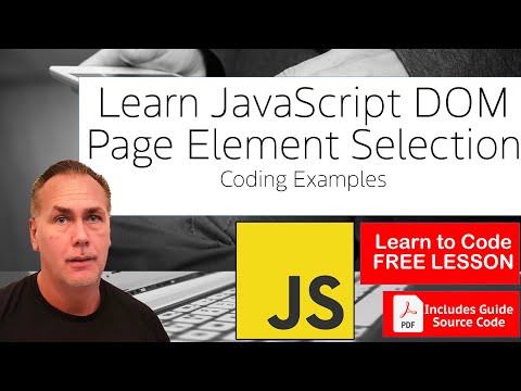 Page Element Selection with JavaScript code Learn JavaScript DOM Lesson 2