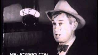 In October 1931, President Herbert Hoover's administration asked the famous entertainer Will Rogers to appear with Hoover on a radio program to discuss the Great Depression, then in its early years. Newsreel cameras captured the classic populist speech that emerged from the broadcast; it can't have been what Hoover was expecting.