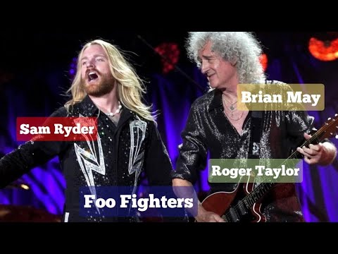 Sam Ryder, Brian May, Roger Taylor and Foo Fighters "Somebody to Love" live Taylor Hawkins Concert