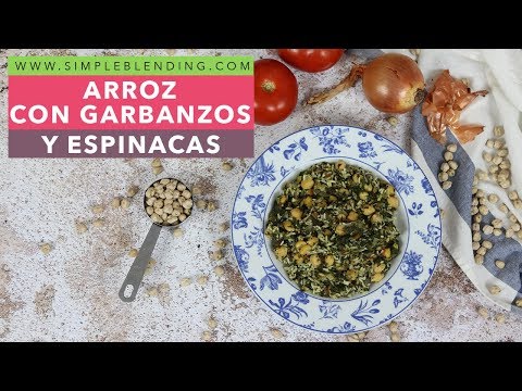 ARROZ CON GARBANZOS Y ESPINACAS | Receta de arroz con garbanzos | Arroz saludable