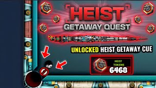 8 ball pool - HEIST GATEWAY QUEST _completed 🤯 6468 tokens unlocked heist getaway cue _gaming with t