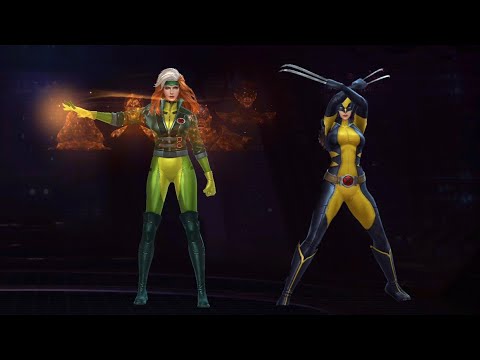 New Rouge And X23 Uni first look. Rotation Test Without Skill 6. -  MARVEL FUTURE FIGHT