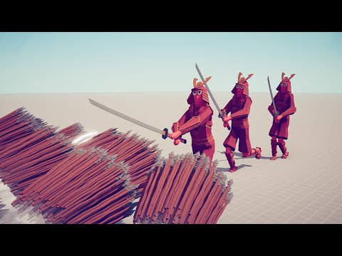 3x GIANT SAMURAI vs EVERY GOD - Totally Accurate Battle Simulator TABS
