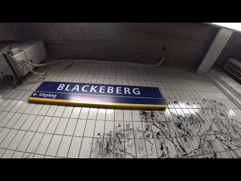Sweden, Stockholm, Blackeberg subway station, 2X SMW elevator - going up to street level