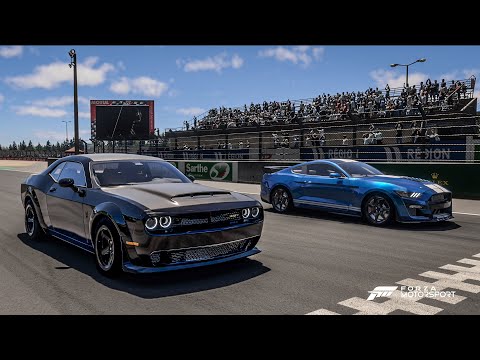 Forza Motorsport Drag Race: Dodge Demon vs Ford Shelby GT500