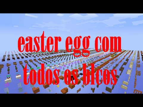 Easter Egg No Minecraft mapa com todos os blocos do jogo[1.8.+]