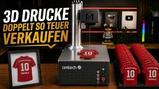PLA gravieren mit MOPA Laser | OMTech Test an 3D-Drucke