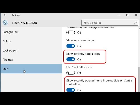 How to clear the recent apps in windows 10