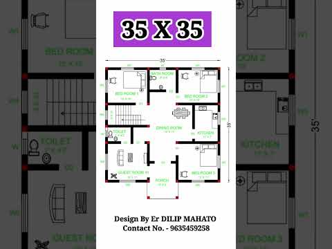 #35x35 House plan ! 35 by 35 ghar ka naksha  #shorts #viralshort #building_plan #engineer_mahato