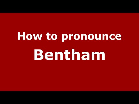 How to pronounce Bentham