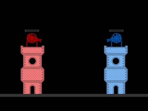 Castle Destruction 4 in Algodoo : with 2 Upgrades