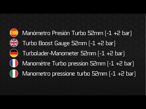 Turbo Boost Gauge 52mm (-1 +2 bar) - Rhyat Gauge Pods
