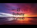 DaBaby 21 Lyrics