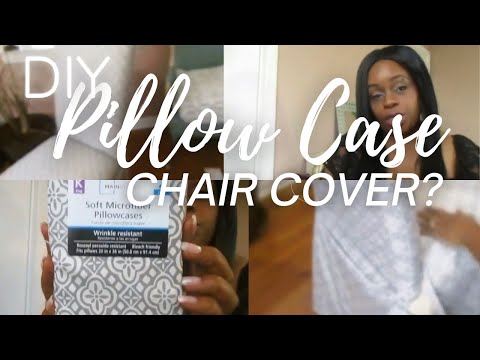 DIY Chair Cover Using Pillow Cases