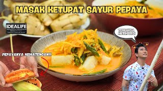 MASAK KETUPAT SAYUR PEPAYA, EH PEPAYANYA KEMATENGAN TERPAKSA AKU METIK LAGI