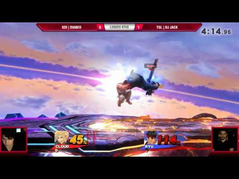 VS Weekly 7/6/17 - Losers 8ths - Diabeo (Cloud) vs DJ Jack (Ryu) - Smash 4