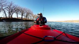 preview picture of video 'winter kayak fishing on the SSR, Med hat, 21-01-2015'