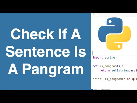 Pangram Sentence Using Python