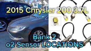 2015 Chrysler 200 3.6L Bank 2 o2 Sensor LOCATIONS