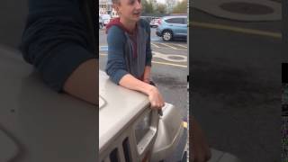 Kid hits wrist lump with book