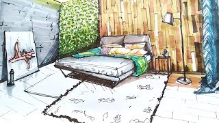 Modern Bedroom, Sketch / Interior Design Ideas #1
