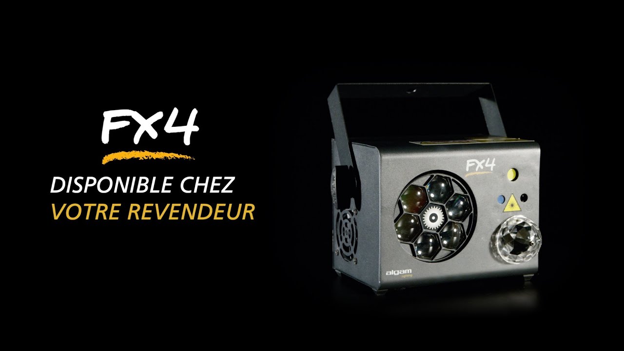 Combo 4-en-1 roue de gobos LED, Magic Ball, strob, laser RG