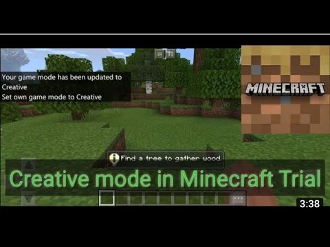 how to go creative in Minecraft trial.
