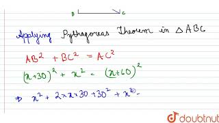 The diagonal of a rectangular field is 60 meters more than the shorter | Class 10 Maths | Doubtnut