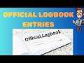Official Log Book Entries