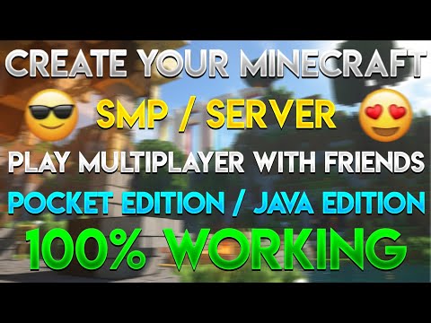 How To Create Your Minecraft SMP / Server For Free & Play Multiplayer With Friends in Pocket / Java