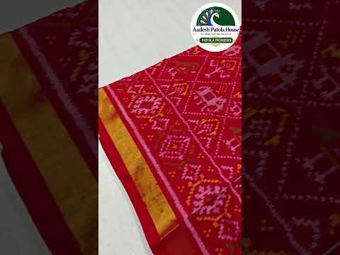 Red Nanu Narikunj Motifs Single Ikat Dress Dupatta