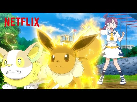 Team Rocket Battles Chloe’s Copycat Eevee ⚡️⚡️ Pokémon Master Journeys | Netflix Family