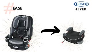 Transitioning Backless Booster Mode Tutorial - Graco 4EVER  How to Convert/Switch/Change