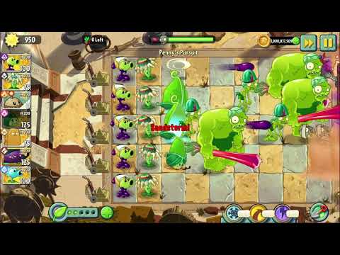 PvZ 2 1000 Plants Level 100 Vs 4 Brickhead Zombies Level 1000
