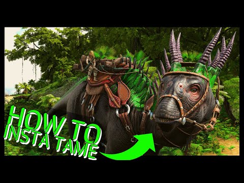 HOW TO 'INSTA' TAME AMARGASAURUS SOLO TRICK | ARK LOST ISLAND'S NEW DINO