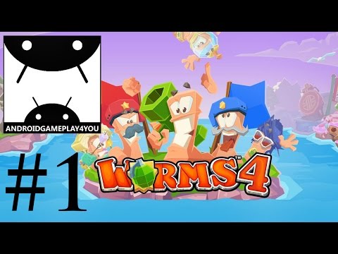 Worms 4 Android GamePlay #1 (1080p) (By Team 17 Digital Limited) [Game For Kids]