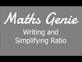 Writing and Simplifying Ratio