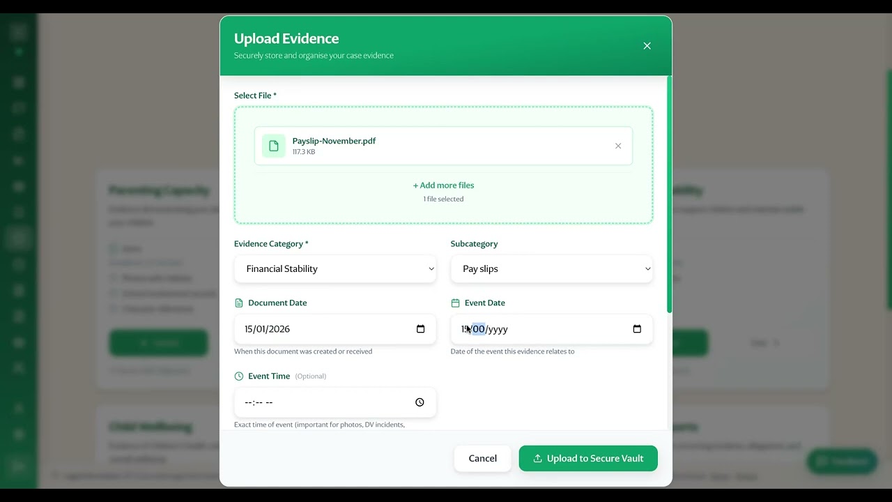 Evidence Portfolio tutorial preview