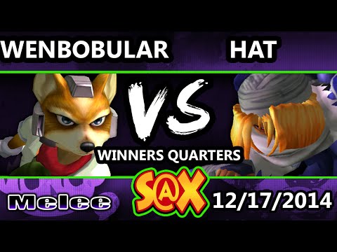 S@X - Wenbobular (Fox) Vs. Hat (Sheik, Marth) SSBM Winners Quarters - Melee