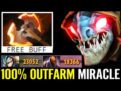 WTF Slark Battle Fury Free Buff!!? Nikobaby 100% Outfarm Miracle Anti Mage Dota 2 Pro Gameplay