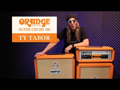 Orange Amps Super Crush 100W Amplifier Head (Black) with 3-Feet Speaker Cable and Guitar Cable