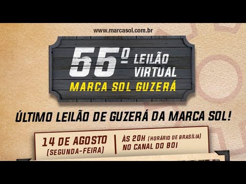 55º LEILÃO VIRTUAL MARCA SOL GUZERÁ