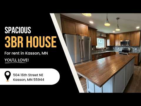 *First Months Rent Free* Spacious 3BR Home with 2-Stall Garage & Private Deck in Kasson property video