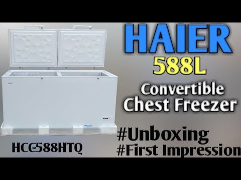 Haier 588l convertible chest freezer unboxing and first impr...
