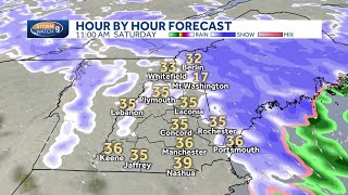 New Hampshire hourly maps: When will snow taper off